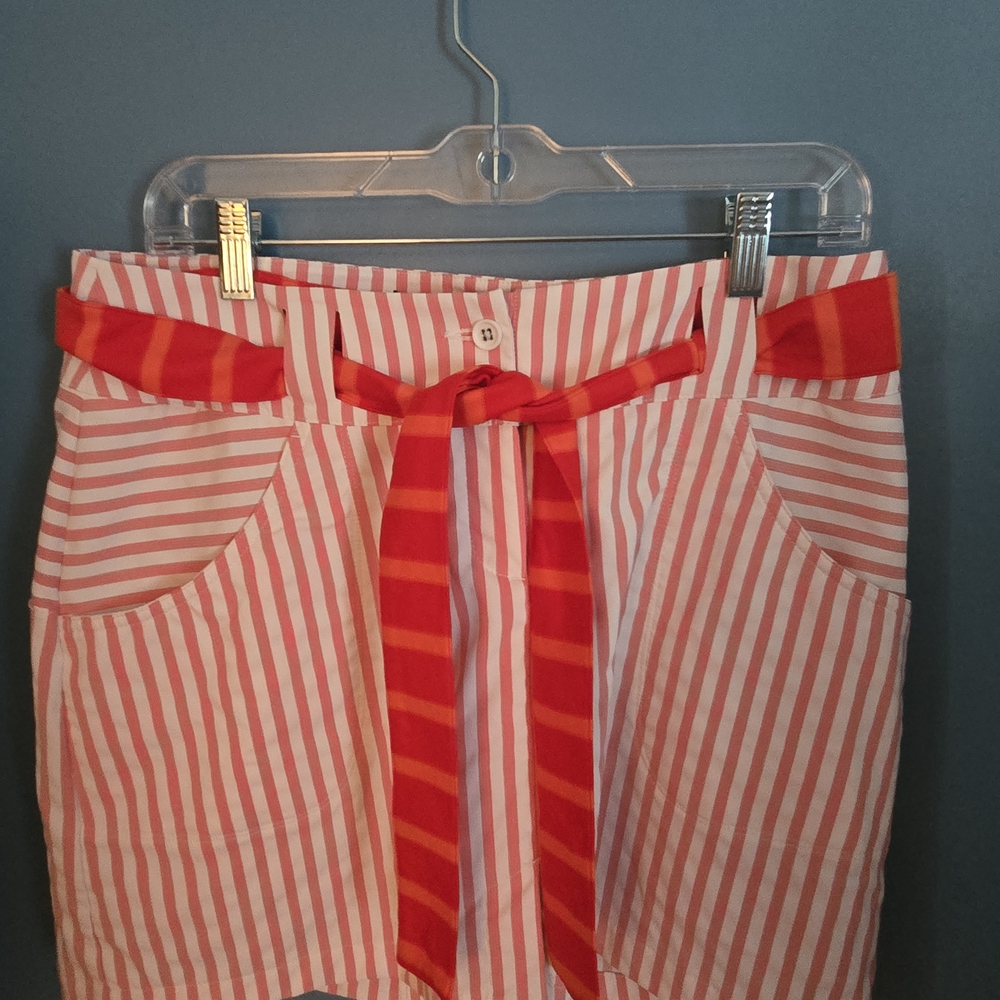 Nike Red and White Striped Pencil Skirt